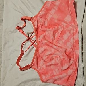 coral colored active bra